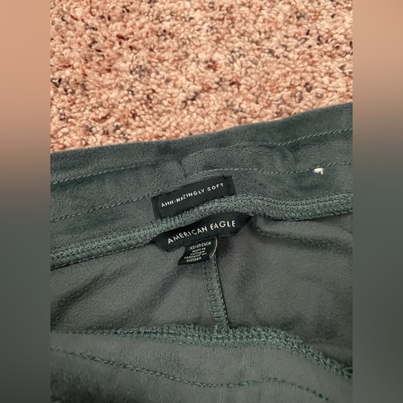 Blue grey velvet joggers - Picture 2 of 2